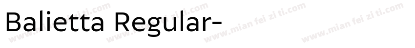 Balietta Regular字体转换